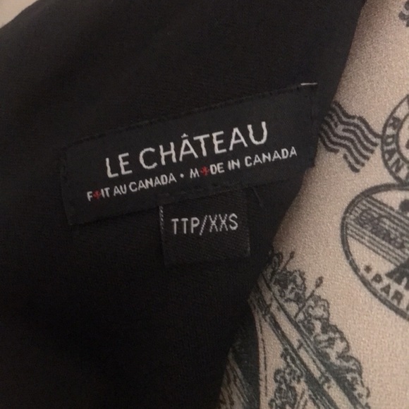 🌹HOST PICK 🌹Le Chateau Black and Teal Flare Asymmetrical Formal Dress - Picture 4 of 4